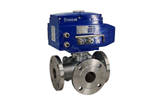 电动法兰式三通球阀 LDBAD